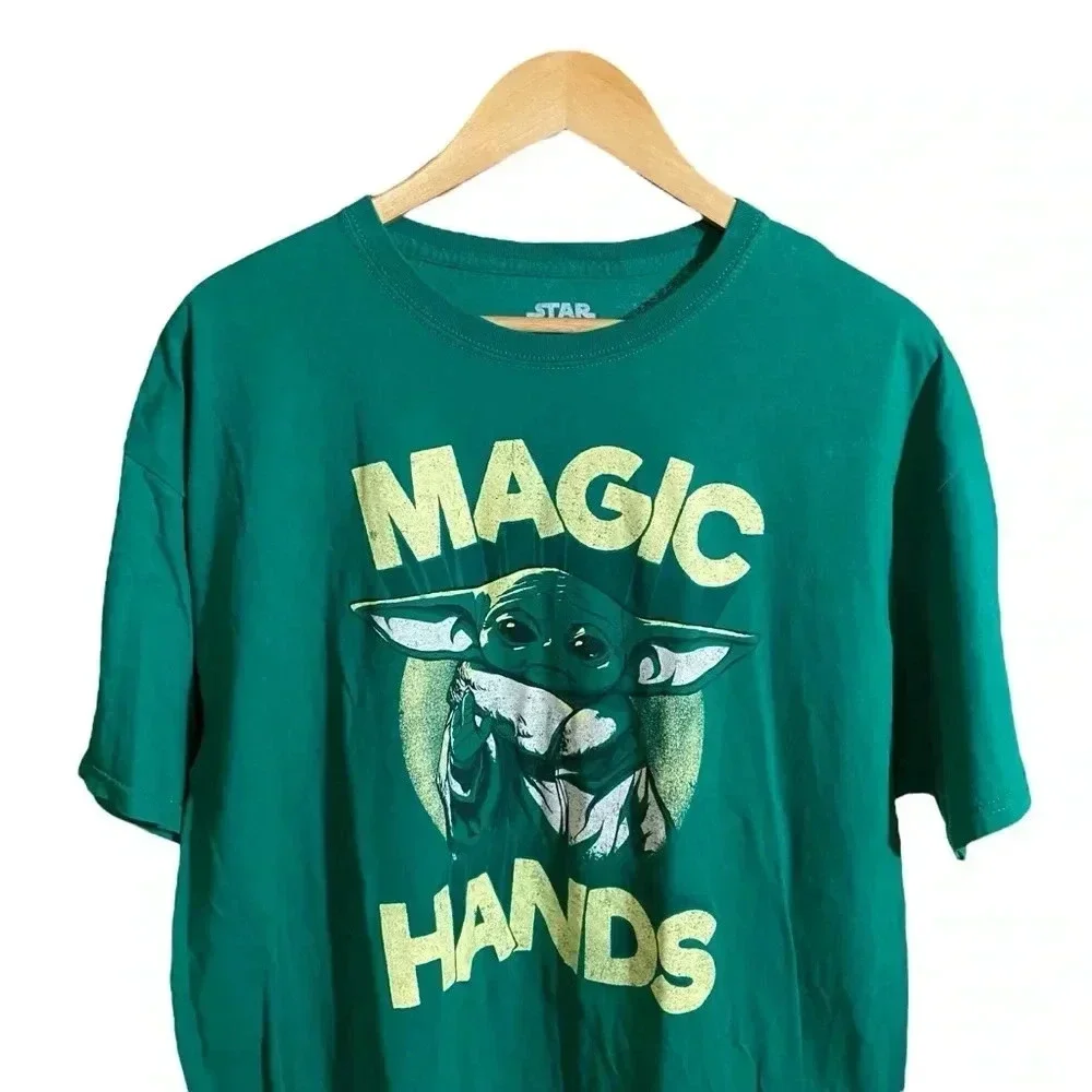 FIFTH SUN STAR WARS Mandalorian Magic Hands Tee T-shirt Top Grogu Baby Y…
